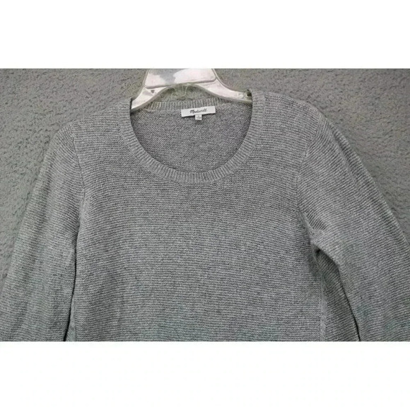 Madewell Women's Gray Split Back Sweater-Size Medium - Picture 2 of 8